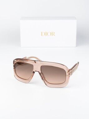Dior Women Sunglasses Transparent Pink Gradient Shield DIORSIGNATURE M1U 40F1